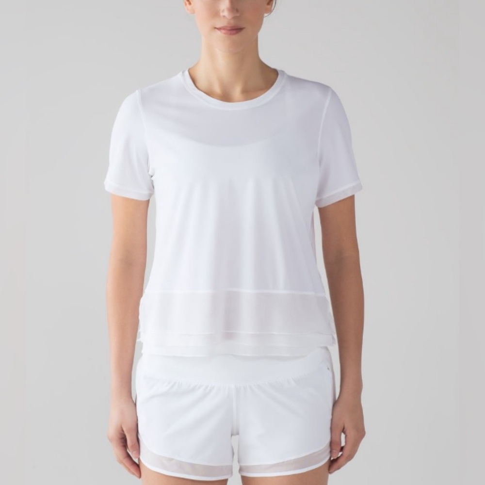 Lululemon Sole Training Short Sleeve Shirt in White